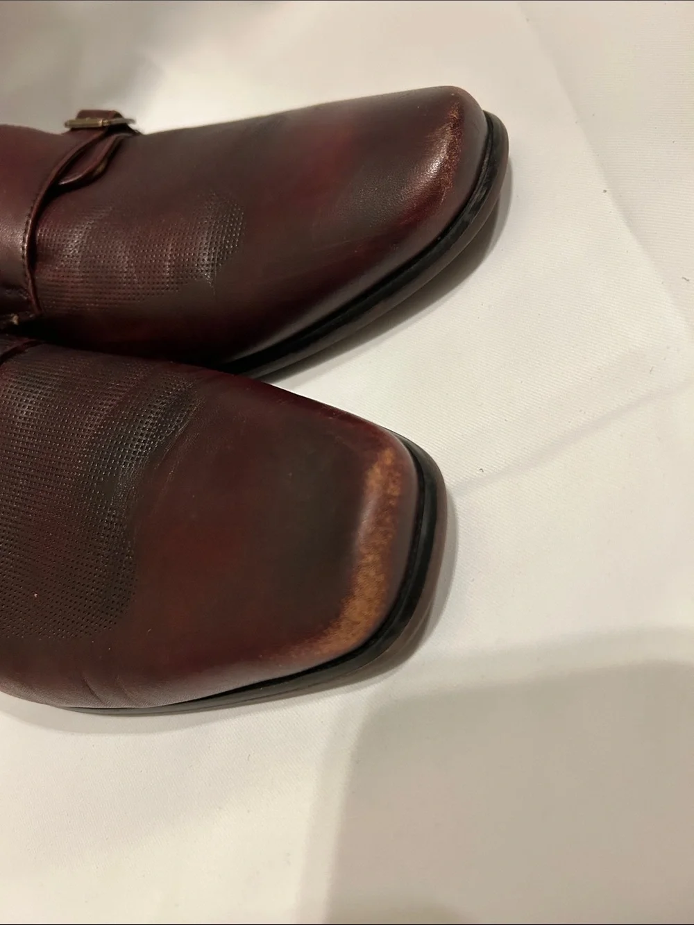 Florsheim Postino Double Monk Strap  Dress Shoes Burgundy Brown Leather 10.5